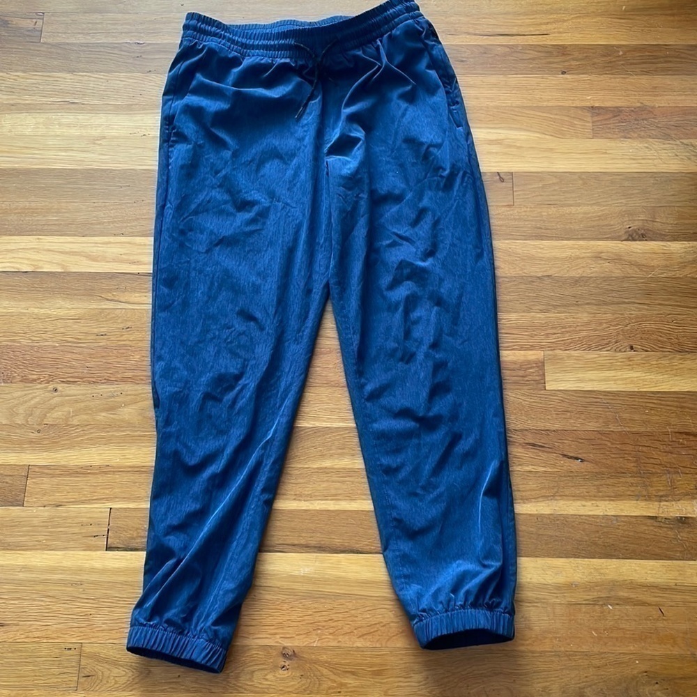 Old Navy StretchTech Joggers elastic drawstring navy blue medium EuC